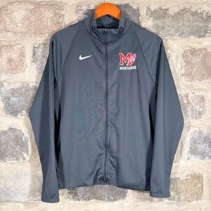 Nike Dri Fit Track Jacket Full Zip Gray Munster Mustangs Athletic Women's Medium